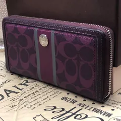 コーチ 長財布 シグネチャー ラウンド カード 小銭GA54