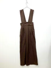 Louere ルエレ 2way ワイドサスペンダー パンツ サロペット オーバーオール sizeL/ブラウン ■■ レディース
