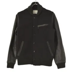 【URBANRESEARCHiD】UM13-HN08001 メルトン/ラムレザースタジャンベースボールジャケット