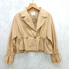 rps アールピーエス ジャケット ドロスト ショート丈 トレンチコート ライトアウター ベージュ Mサイズ ◎、〇◇