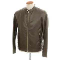 【中古】ジャーナルスタンダード レリューム JOURNAL STANDARD relume シンセティックレザー シングル ライダースジャケット オリーブブラウン系【サイズL】【メンズ】