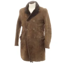 【中古】エンメティ EMMETI ムートンレザー チェスターコート ブラウン【サイズ48】【メンズ】