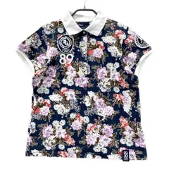 サイズ：1 PEARLY GATES パーリーゲイツ 30周年モデル 半袖ポロシャツ 花柄 ネイビー系 [240101547029] ゴルフウェア レディース ストスト