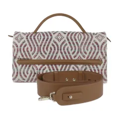 ZANELLATO ザネラート NINA ニーナ ハンドバッグ - キャンバス ストロー レザー マルチカラー ゴールド金具 2WAY ショルダーバッグ 