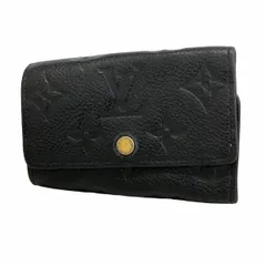 【6ae5661-k】ルイヴィトン キーケース モノグラム・アンプラント ミュルティクレ6 M64421 ノワール【中古】レディース