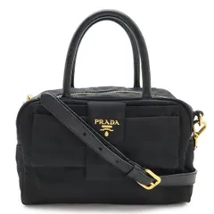 PRADA プラダ リボン ハンドバッグ ミニバッグ 2WAY ショルダーバッグ 斜め掛け ナイロン NERO 黒 ブラック ゴールド金具 BN1778