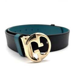 極美品・希少色 GUCCI グッチ リバーシブル ベルト インターロッキング
