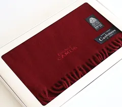 【未使用・カシミヤ100%】COGNAC CAMUS カミュ マフラー ワインレッド 日本製 タグ付き