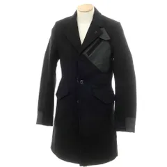 【中古】ジースターロウ G-STAR RAW ウールポリエステル チェスターフィールドコート ブラック【サイズXS】【メンズ】