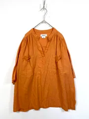 CIAOPANIC TYPY チャオパニックティピー 定価4290円 リネンレーヨンスキッパー シャツ sizeONE/オレンジ ■◆レディース