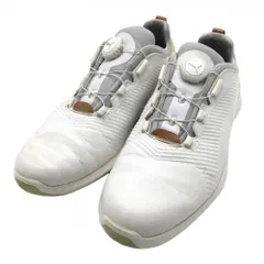 プーマ ゴルフシューズ 白×ライトグレー 193993 パワーアダプトプロ ダイヤル式 BOA メンズ 27.0 ゴルフウェア PUMA