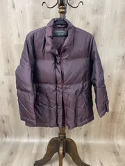 【中古品】LEOD'OR ダウン　ワインレッド　小豆色　ボルドー　M〜Lサイズ　154〜162cm