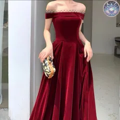 新品 未使用 レディース ウェディングドレス フォーマルドレス パーティードレス ドットのレースがオシャレ オフショル ロングイブニングドレス