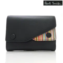 PaulSmith スモールスタイル ３つ折り財布 453-001 スモールウォレット 黒 レザー 新品同様 美品 ポールスミス ◆送料込◆質屋-11652