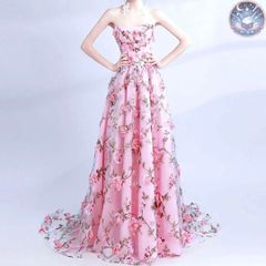 特別セール T-401-210中古ウエディングドレス☆白/ピンク系11TF - メルカリ