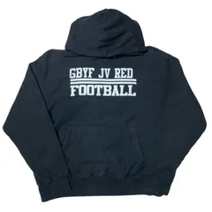 チャンピオン リバースウィーブ フーディ パーカー ブラック フットボール 刺繍ロゴ ブラック XL オーバーサイズ スウェット レディース ユニセックス メンズ 古着 長袖 CHM