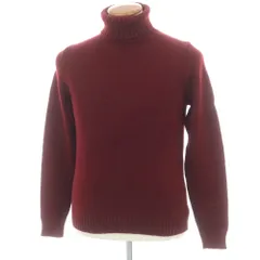 【中古】ザノーネ ZANONE ミドルゲージ ウール タートルネック プルオーバーニット バーガンディー【サイズ48】【メンズ】