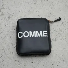 正規 COMME des GARCONS Huge logo コムデギャルソン SA2100HL ラウンドファスナー コンパクト ウォレット 折り財布 日本製 黒 本物 160Q★2
