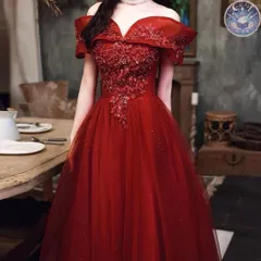 新品 未使用 レディース ウェディングドレス フォーマルドレス パーティードレス お花のデザインが美しいオフショルチュール イブニングドレス