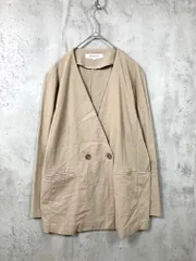 NATURAL BEAUTY BASIC ナチュラルビューティベーシック 017-9255700 定価11000円 ロングテーラード ジャケット sizeM/ベージュ ■■レディース