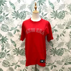 GR1398 NEW ERA 半袖Tシャツ ロゴ入り 赤 レディース F