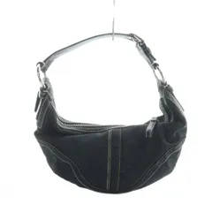 コーチ COACH 10073 ワンショルダーバッグ ハンド ロゴ キャンバス レザー シグネチャー 黒 ブラック ■GY18 /MQ