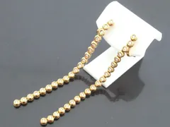 トータル0.80Ct K18 スウィング ナチュラルダイヤモンド ロングイヤリング テニスイヤリング 18K 18金 イエローゴールド YG スイング 揺れる ジュエリー  rk8629