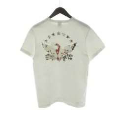 キャリー CALEE Tシャツ M 白 ホワイト 半袖 鷲 星 モチーフ パッチワーク カットソー /PP ■GY99