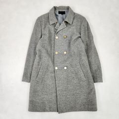 COMME des GARCONS ピーコート 金ボタン ロング ライトグレー ウール M