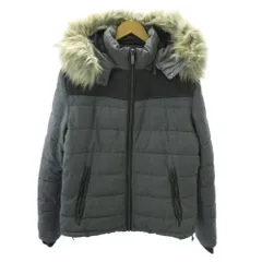 ザラ ZARA 中綿ジャケット ブルゾン フード フェイクファー M  グレー 1226 ■YHS13