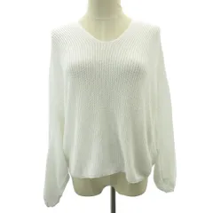 アルマーニ コレツィオーニ ARMANI COLLEZIONI ニット セーター 薄手 長袖 L 白 ホワイト 0915 ■YHS4