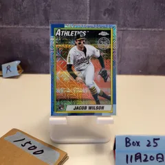 2025 Topps Chrome Jacob Wilson Oakland Athletics Blue Mojo Refractor 35th Anniversary RC ルーキー Rookie カード