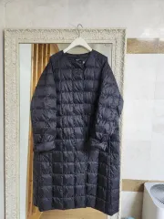 Theory 띠어리 ブラック 퀼ティング ロング丈 ダウンジャケット コート