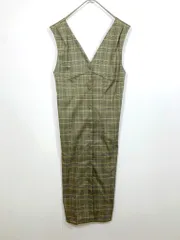 SENSE OF PLACE センスオブプレイス アーバンリサーチ 定価7590円 チェックフロントボタン ジャンパー スカート ワンピース sizeone/ブラック×グレー ■■レディース