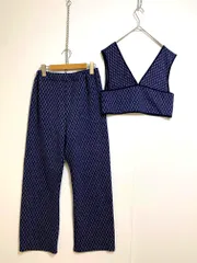 NATURAL BEAUTY BASIC ナチュラルビューティーベーシック 定価6050円 セットアップ sizeM/紺 ■■レディース