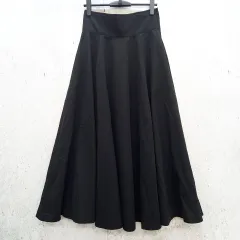 Classical Elf クラシカルエルフ ハイウエスト ボリュームフレアスカート ウエスト後ろゴム 大人 脚長効果 ブラック XLサイズ ◎、〇◇