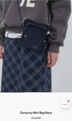 標準コーデュロイ ミニ クロスバッグ ネイビー 新品 (ダストバッグあり)