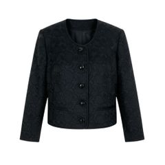 極美品】TOCCA トッカ ノーカラージャケット ネイビー リボン - メルカリ