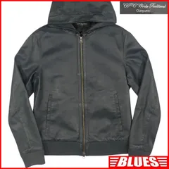 CIAOPANIC チャオパニック パーカー フーディー Ｍ レザージャケット ブルゾン ジャンパー 本革 メンズ 豚革 ネイビー 紺 パンチングレザー レザージャケット_サイズM一覧←SEULB屋着古← X8176