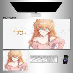 【90x40cm】滑り止め付きキーボードパッド オフィス/ゲーミングデスクマット