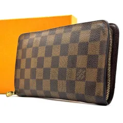【整うを極めた、定番】　LOUIS VUITTON　ダミエ 長財布 ポルトモネジップ メンズ レディース N61728　ブラウン