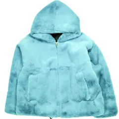 新品 FR(13)NDS フレンズ 25AW FAKE FUR HOOD BZ フェイクファーフードブルゾン UNS24041 L ブルー ROYAL FLASH オーバーサイズ ジャケット アウター g25459