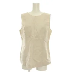 ユナイテッドアローズ UNITED ARROWS ノースリーブ ブラウス カットソー リネン混 38 アイボリー ライトベージュ 無地 1516-257-4793 /YM