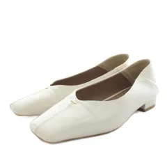 カプリシューレマージュ CAPRICIEUX LE'MAGE パンプス チャンキーヒール スクエアトゥ 36 白 ホワイト /AN43