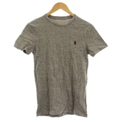ポロ ラルフローレン POLO RALPH LAUREN Tシャツ XS グレー ラウンドネック ロゴ刺繍 半袖 /JP