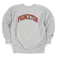 チャンピオン Champion 90s 00s REVERSE WEAVE リバースウィーブ PRINCETON プリンストン カレッジプリント 刺繍タグ ヴィンテージ アメリカ 古着 スウェット トレーナー グレー XL【中古】
