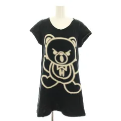 ヒステリックグラマー HYSTERIC GLAMOUR チュニック Tシャツ ラウンドネック 半袖 ヒスベア ファックベア プリント FREE 黒 ブラック 2CT-2090 /YT