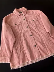 ZARA ザラ コーデュロイ ブルゾン ジャケット sizeM/ピンク  ◇■レディース