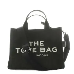 マークジェイコブス MARC JACOBS THE TOTE BAG トートバッグ ハンドバッグ ショルダーバッグ 2way ロゴ キャンバス 黒 ブラック /AN10