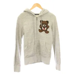 ヒステリックグラマー HYSTERIC GLAMOUR ジップアップパーカー ジャケット スウェット ジップアップ  ワンポイント ストレッチ F グレー /BB